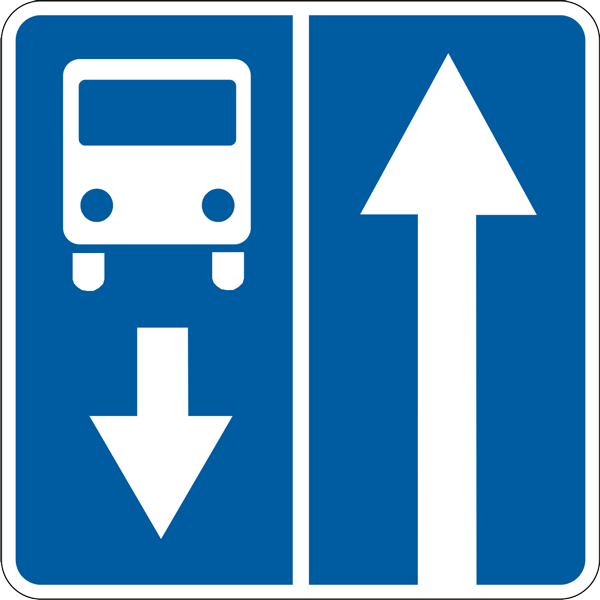 5.10.1 Belgilangan yo’nalishli transport vositalari uchun bo’lagi bor yo’l