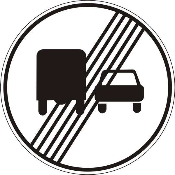 3.23 Yuk avtommobillarida quvib o’tish taqiqlangan hududning oxiri